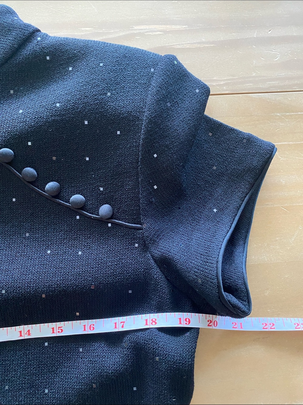 ST. JOHN Evening by Marie Gray Black Caviar Knit Dress Size 6 Timeless Classy - Picture 9 of 10